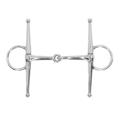 Full Cheek Horse Snaffle Bit Stainless Steel Ring Farm Jointed Bit for 125mm Horse Mouth