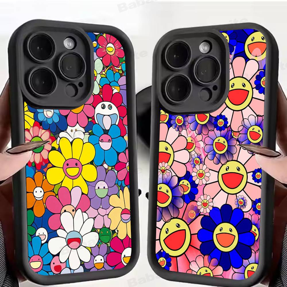 Art T-Takashi M-Murakamis Phone Case For iPhone 17 16 15 14 13 12 11 Air Plus Pro Max Soft Back Cover