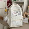 Schoolbag star polka dot backpack bag female niche design transparent bar millet pain bag large capacity casual student schoolbag