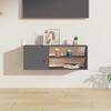 VidaXL Wall Cabinet Grey 80x30x30 Cm Solid Pine Wood 818389