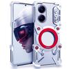 For Xiaomi Redmi Turbo 4 Pro 5G Bumper Case Rotating Kickstand Aluminum Alloy Magnetic Phone Cover with Wrist Strap