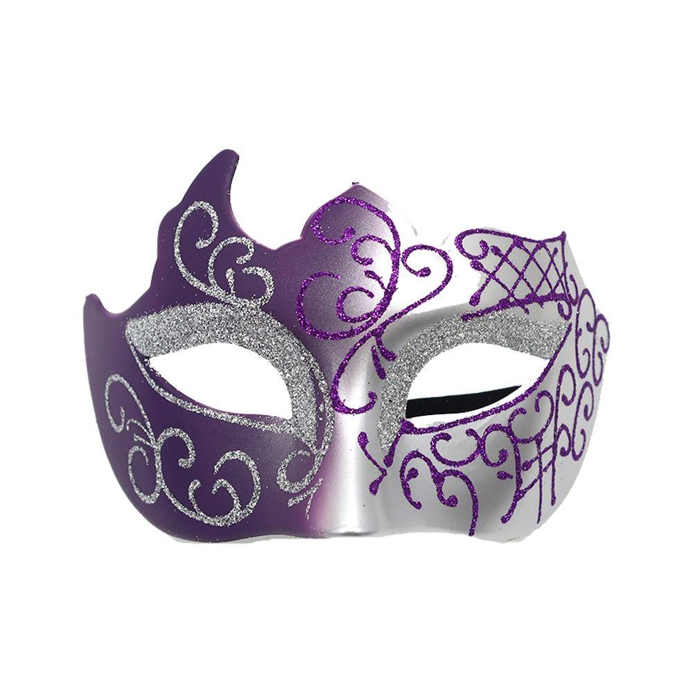 Prom Mask Dance Costume Gentleman Dance Mask Masquerade Glossy Mask Cosplay Party