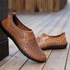 Men's Casual Mesh Loafer Driving Leather Breathable Slip On Shoes Plus Sizes