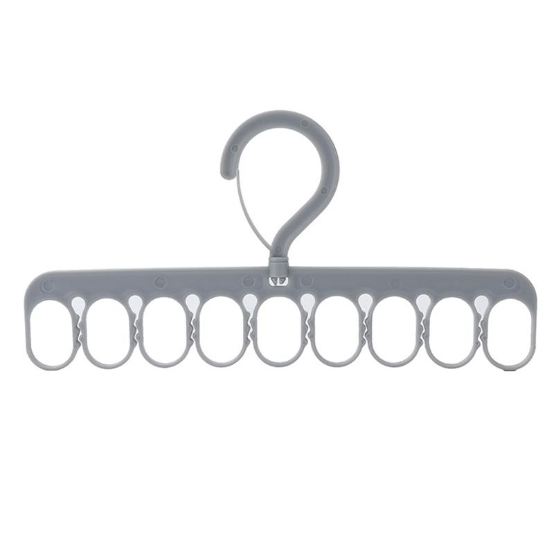 Clip and Drip Hanger Windproof Drying Rack Clothes Hanger with 8 Clips 9 Rings for Socks Cloth Diapers Underwear