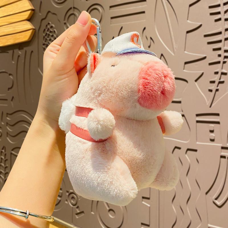 Adorable Plush Capybara Keychain Cute Cartoon Couple Car Key Accessory Gift