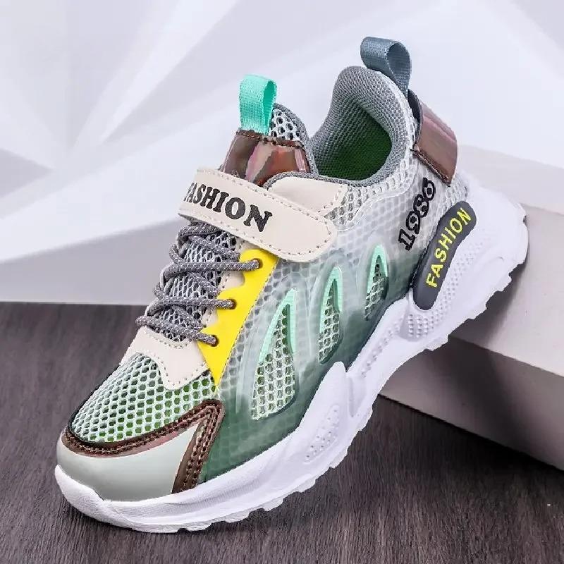 2025 Boys Light Net Shoes Air Mesh Sneakers Kids Summer Child Fashion Children Sport Tenis Footwear Baby Autumn Breathable 3-12