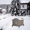 Maisonnette pour chat d'extérieur isolée résistante aux intempéries imperméable pour grange confortable coupe-vent chaleur hivernale