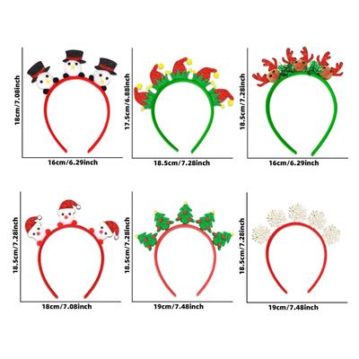 Christmas Theme Headband for All Age Party Accessories Hairhoop Festival Hairband Seasonal Headwear for Party Gathering