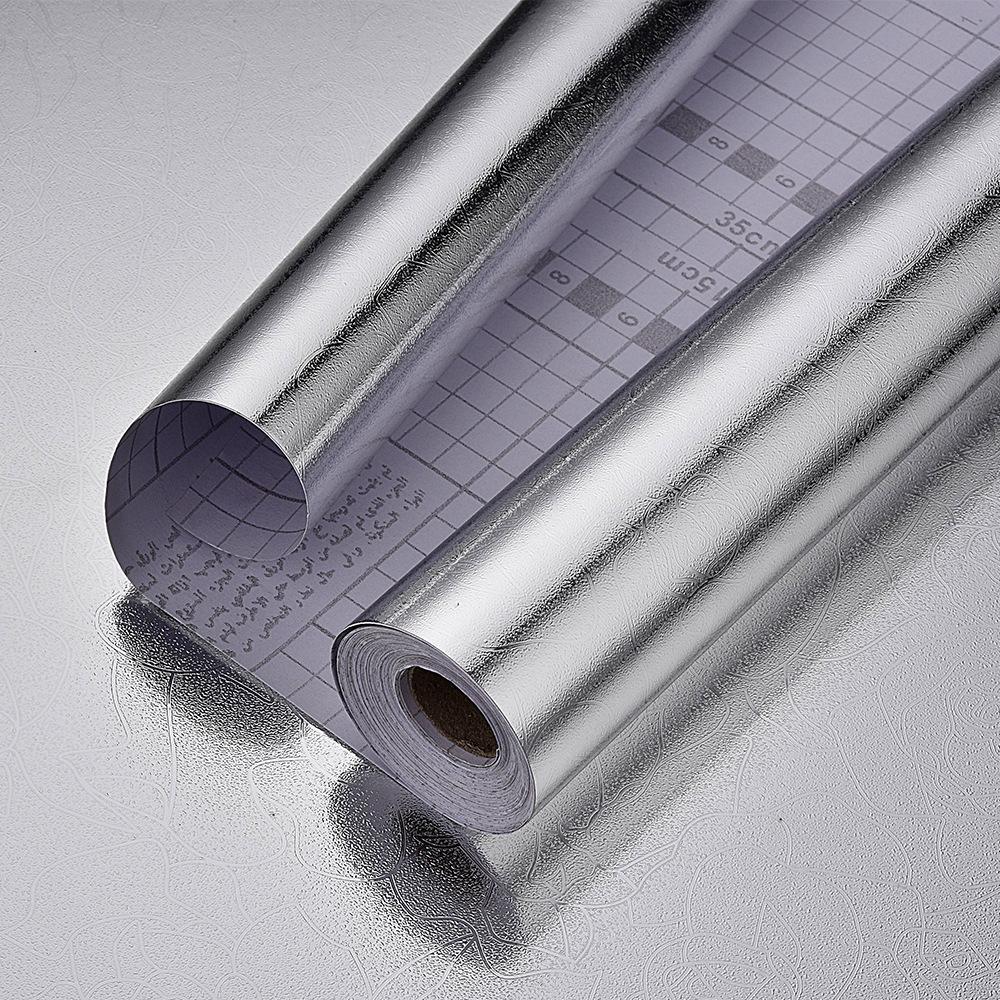 Thickened Waterproof High-Temp Resistant Aluminum Foil Kitchen Cabinet Self-Adhesive Oil-Proof Sticker