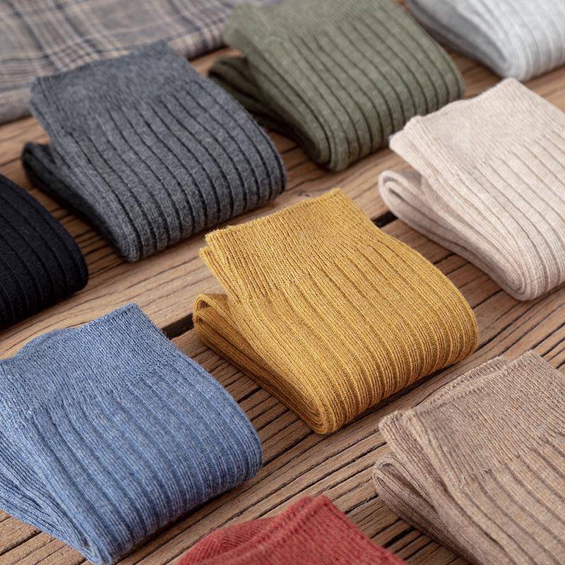 Damen Mid-Calf Socken im koreanischen Stil für Herbst und Winter - Trendiges Harajuku Japanisches Frottee-Design