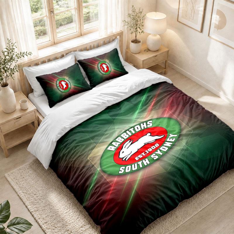 Bedding Set 1 Duvet Cover 2 Pillowcases South Sydney Rabbitohs Print Bedroom Home Decoration