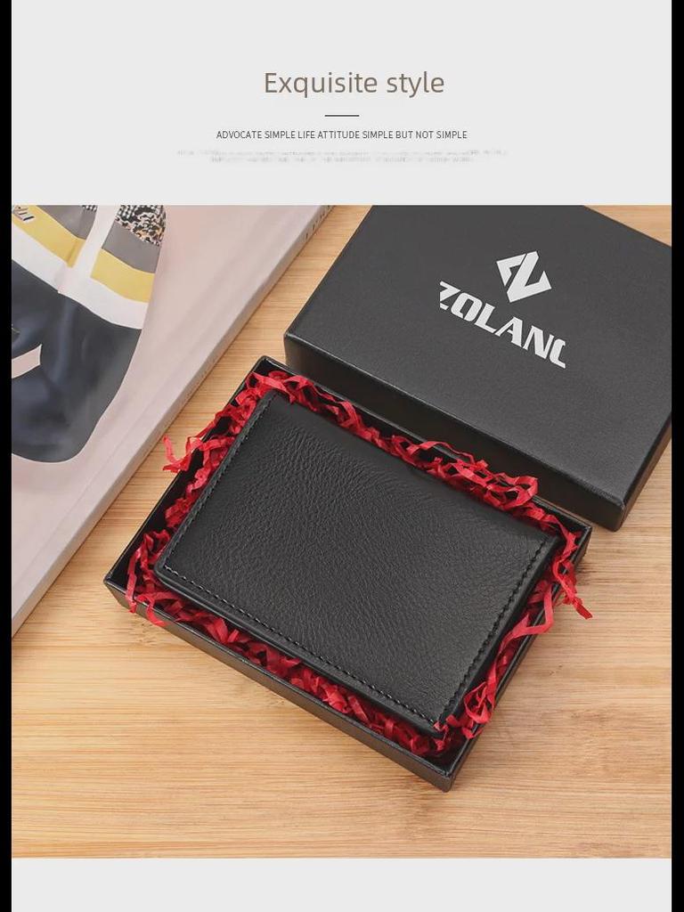 Herren-Kartenetui aus echtem Leder für Visitenkarten und Bankkarten – Modell 3003.