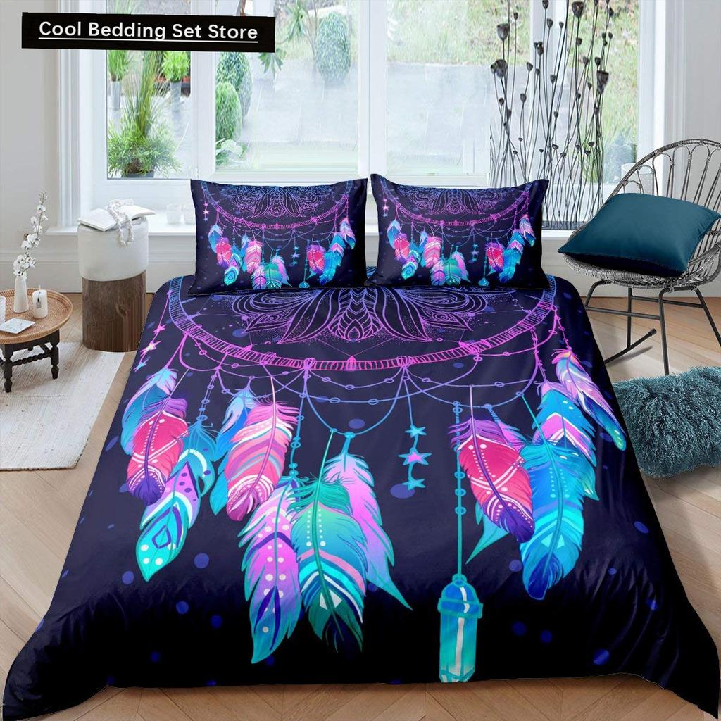 Dream Catcher Bedding Set Elegant Bohemian Duvet Cover Queen Twin Full Ethnic Quilt Cover Single Double King Comforter Bed Cover