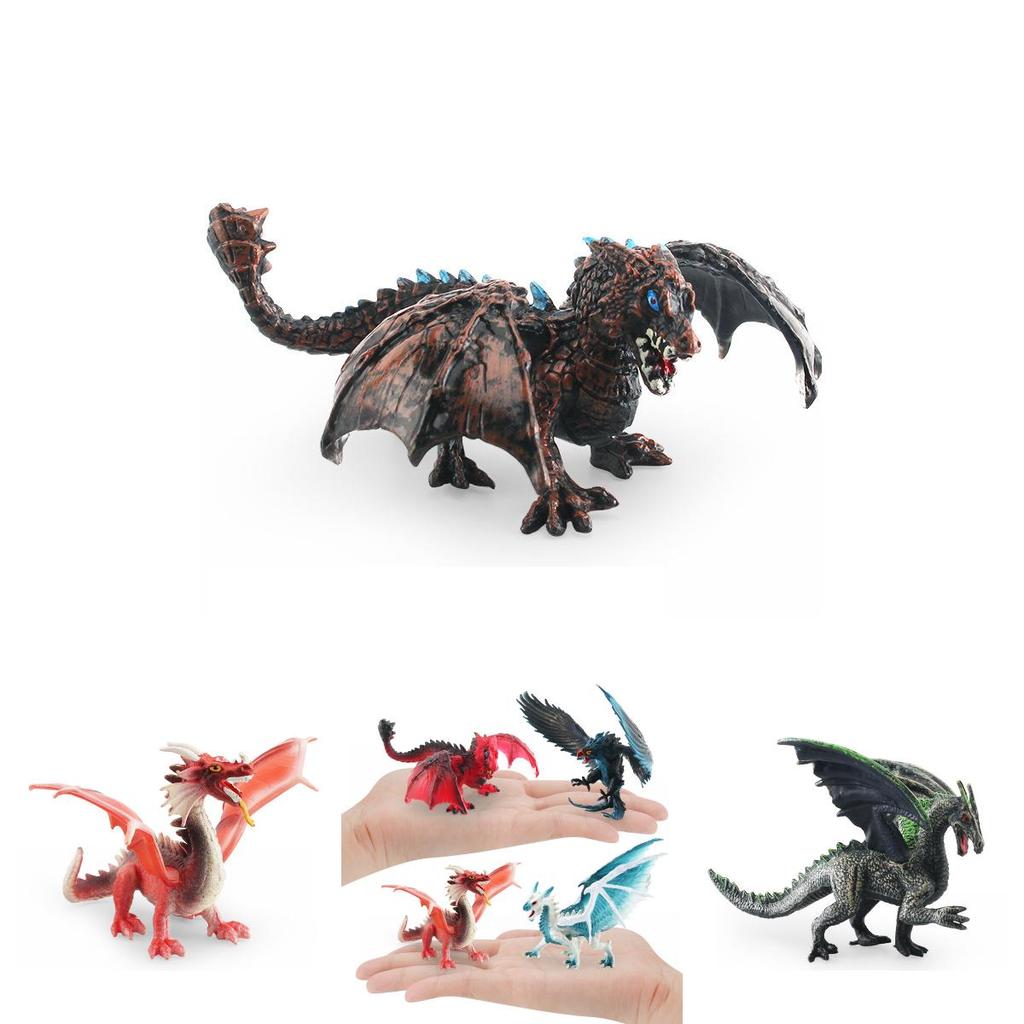 Colorful Pvc Dragon Creations Western Mythology Ice Dragon Fire Eagle Steel Dragon Tabletop Decor