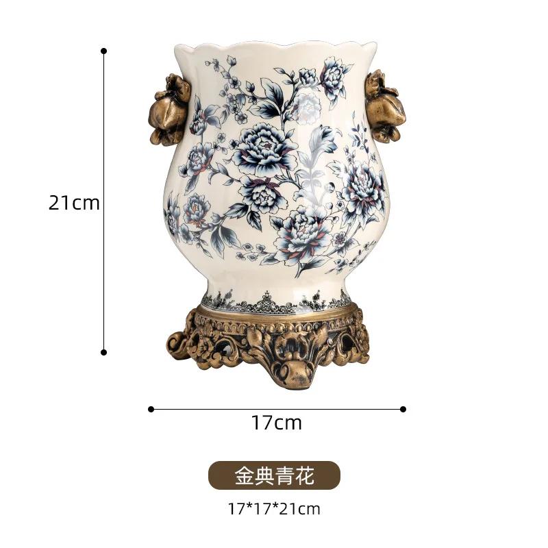 Chinese Ceramic Vase Creative Home Decoration Crafts Flowers Dried Flower Vase Decoration Table Flower Arrangement Decoration