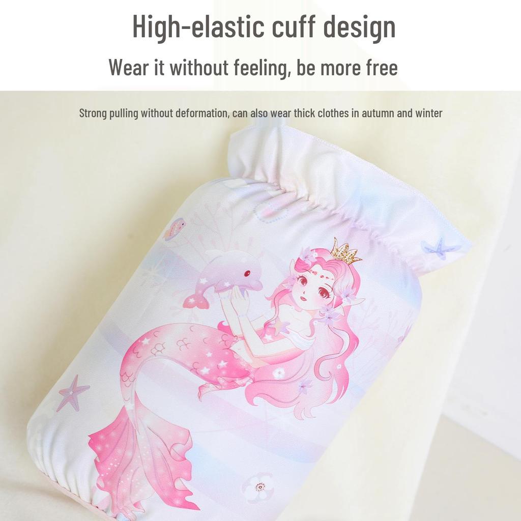 Waterproof Mermaid Sleeves for Girls - Anti-Dirty, Ideal for Autumn and Winter, Ages 3-12