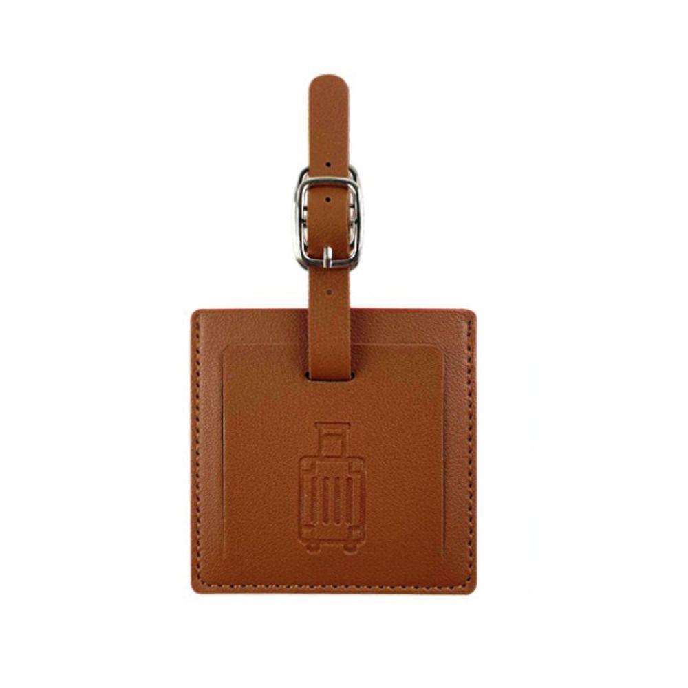 Square Shape Baggage Name Tags Colorful Airplane Suitcase Tag Soft PU Luggage Tag  Holiday