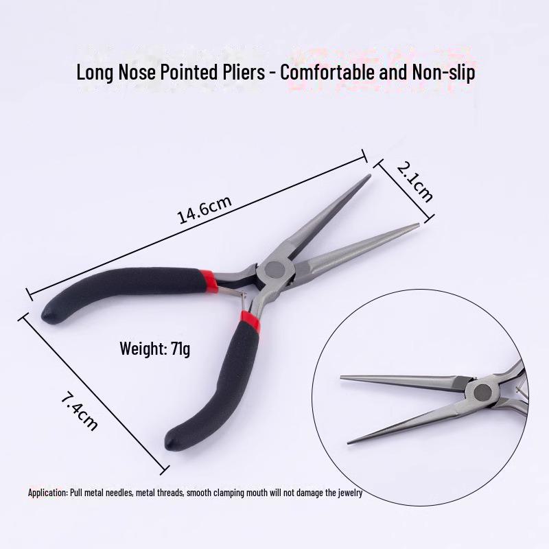 DIY Jewelry Needle-Nose Pliers: Handmade Accessory Tool for Bracelets, Necklaces, and Pearl Stringing.