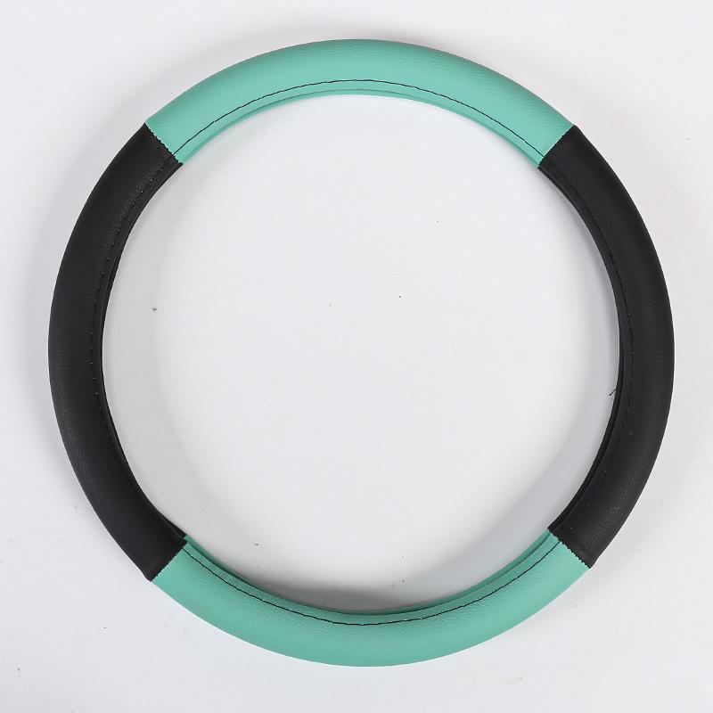 

Чехол на руль из ПУ кожи с цветовой гаммой, универсальный для четырех сезонов, чехол на ручку автомобиля зелёный