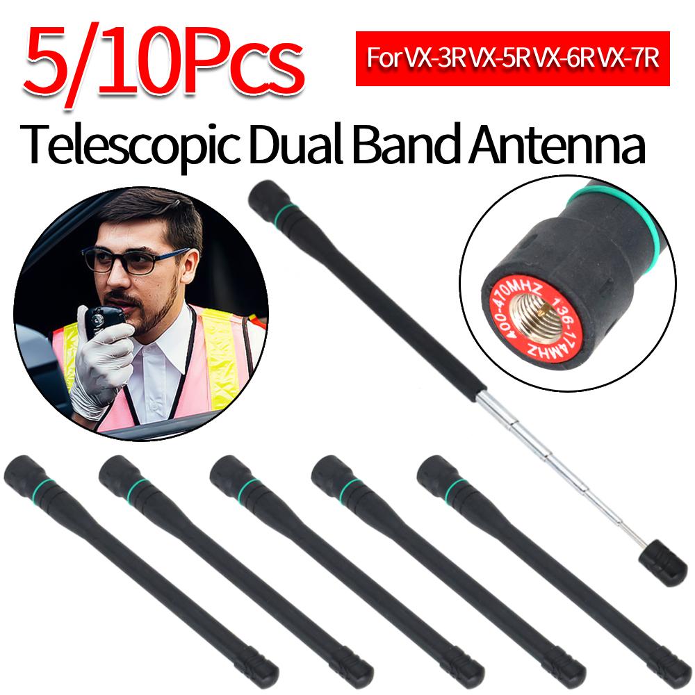 5/10Pcs Dual Band Telescopic Antenna 144/430MHz SMA-Female Whip Handheld Radio Antenna for VX-3R VX-5R VX-6R VX-7R Walkie Talkie