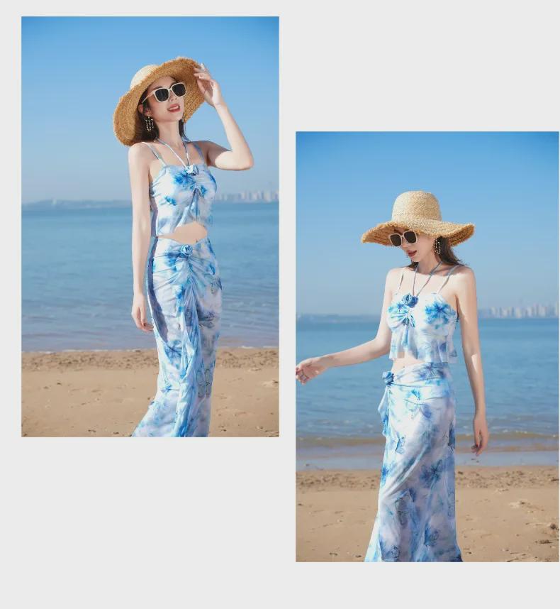 2025 Women's Bikini Split Swimsuit - Internet Celebrity Style for Resorts & Hot Springs