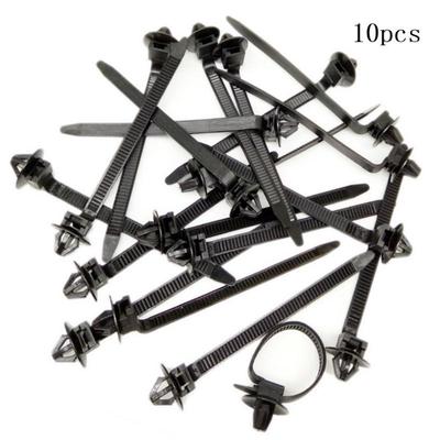 (YY)10/20Pcs 2025 Nerw Nylon Black Cable Ties Push Mount Wire Harness Fastener Cable Clamp Clips Ties Management Wire Organizers