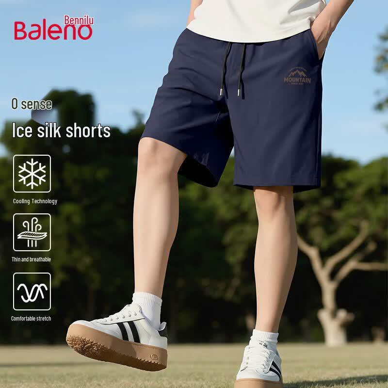 

Baleno Men s Ice Silk Breathable Casual Bermuda Shorts M