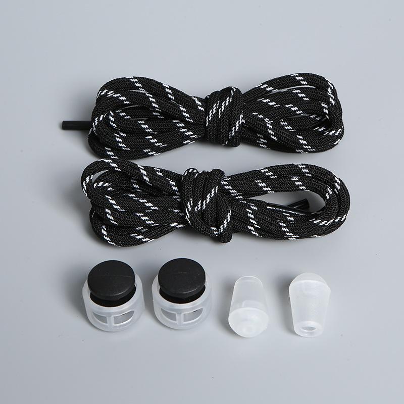 1Pair NEW Round Elastic Laces Sneakers No Tie Shoe Laces Colorful Spring Lock Shoelaces Without Ties Kids Adult Quick Shoelace