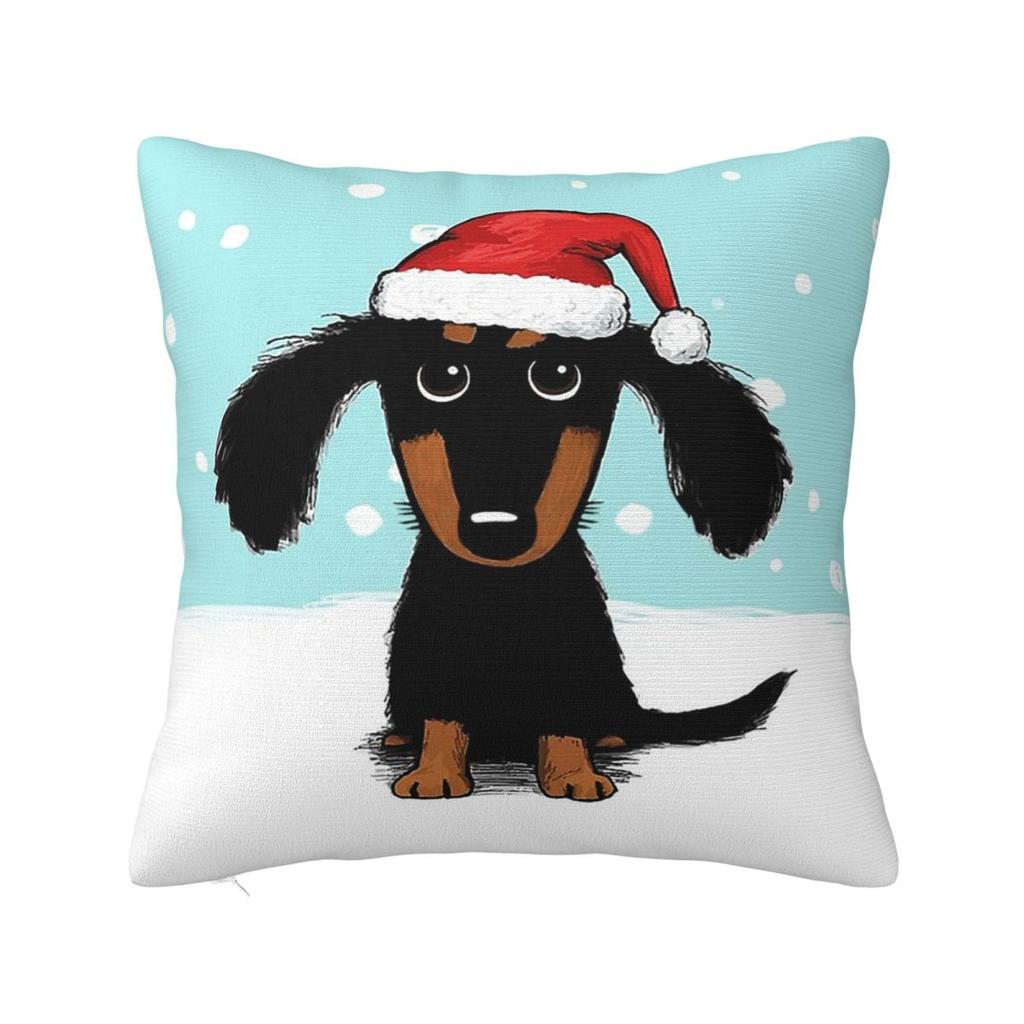 Dachshund Valentines Day Pillow Covers Polyester Home Dogs Animal Cushion Cover Cool Decorative Pillow Cover 4545
