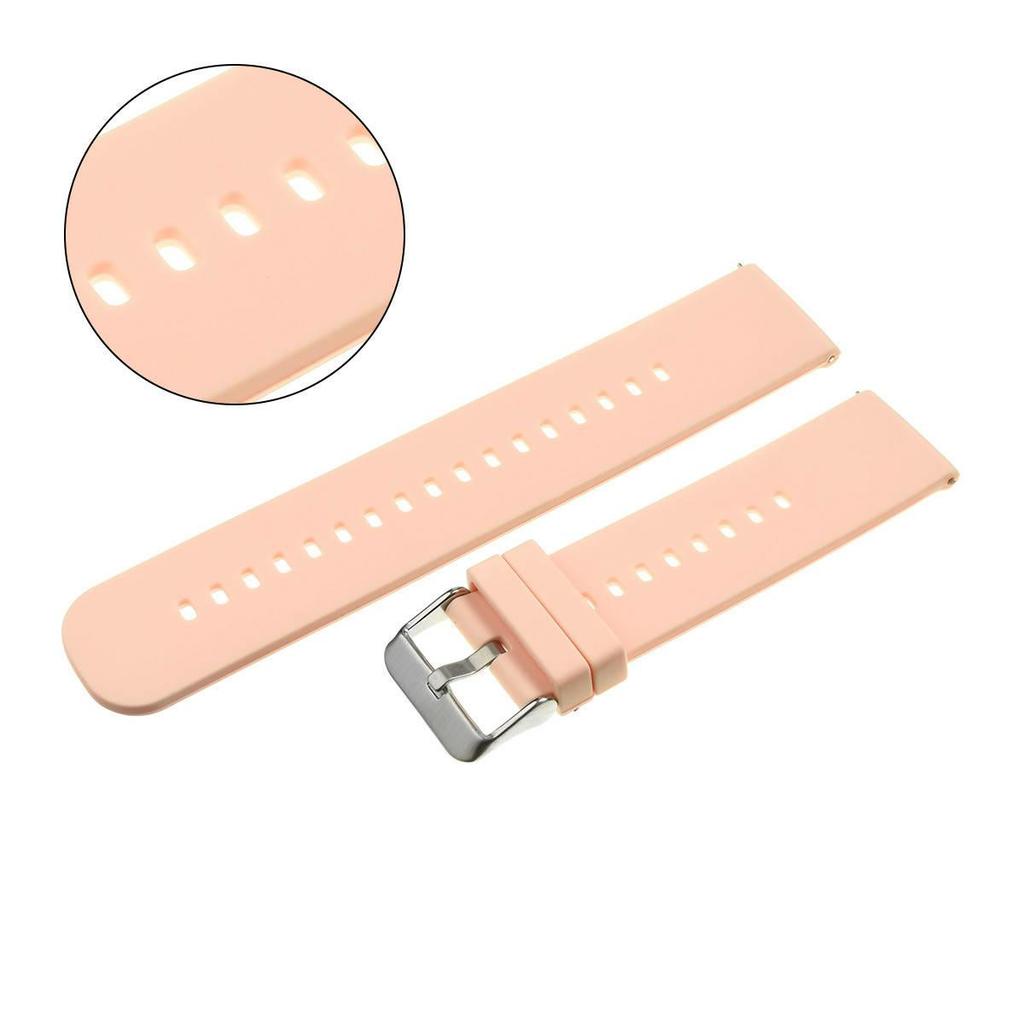 Silicone Strap Pacific 18 Mm U27 Pink Silver Buckle