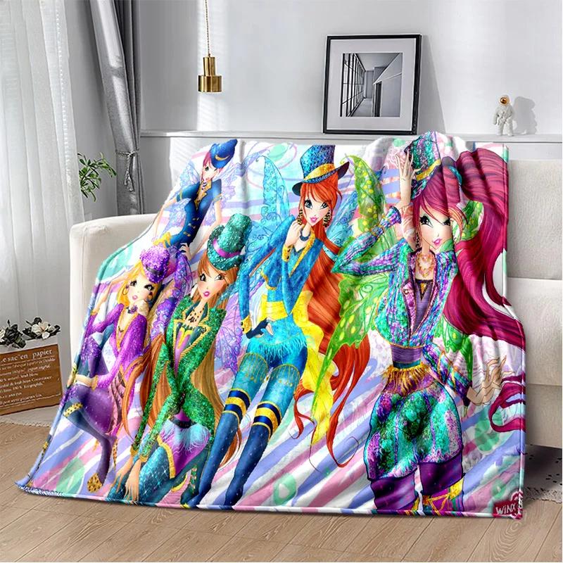 Butterfly Fairy Winx Club Ballet Girl Soft Plush Blanket,Flannel Blanket Throw Blanket for Living Room Bedroom Bed Sofa Picnic