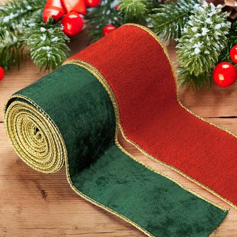 Grand Gold Base Birds Decorated Ribbon Christmas Tree Ribbon Rolls For Christmas Gift Packaging And DIY Seasonal Designs