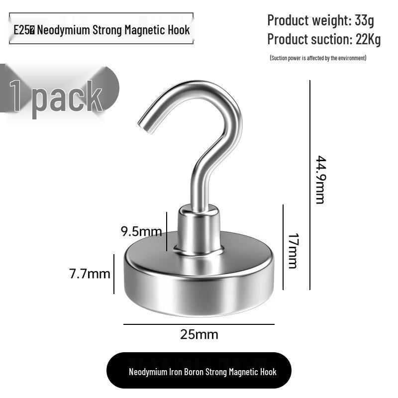 Silné magnetické lepicí háčky, bez vrtání, pro vysoké zatížení, velká velikost pro použití v kuchyni/na lednici.