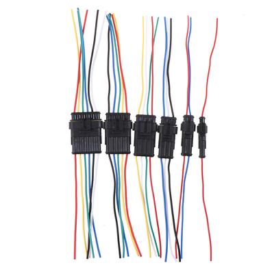 1/2/3/4/5/6pin Samec Vodotěsný elektrický kabel Autokonektor Autozástrčka