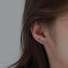 1 Pair 4Mm Multicolor  Stud Earrings For Women Ear Bone Nail Cartilage Ea
