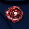 Creative Elegant Women Girls Fashion High-end Pearl Flower Badges Pin Classic Lady Exquisite Enamel Floral Clothing Coat Brooch