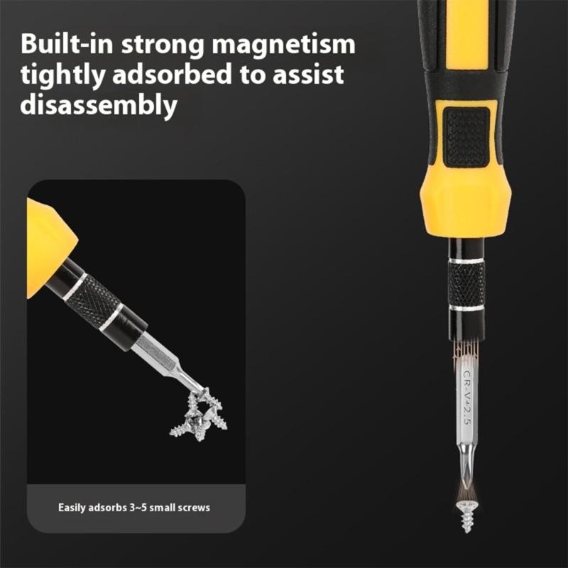 MultiFunction Magnetic Repair Tool Kit For Phone Watches PC Featuring Interchangeable Steel Bit Compactly Design