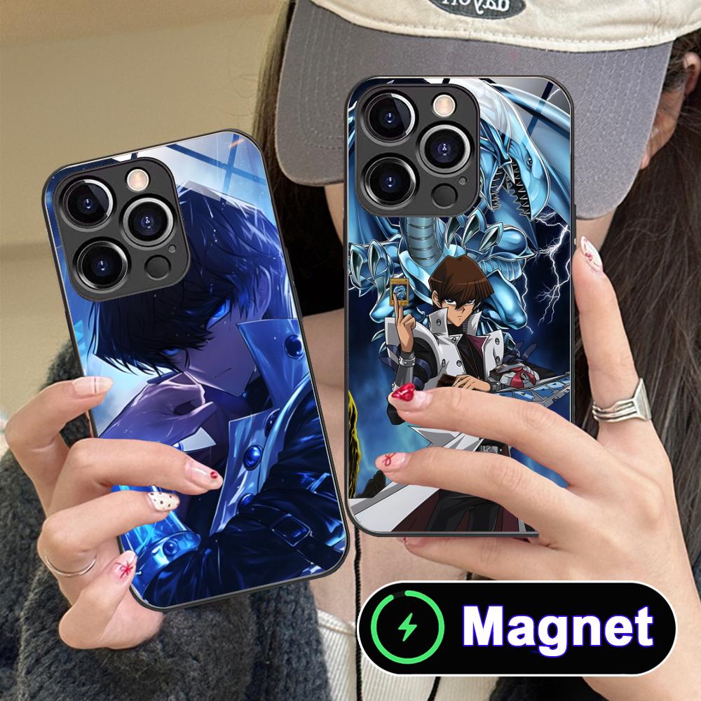 Yugioh Seto Kaiba Phone Case for iPhone 17 16 15 14 13 12 11 Air Pro Max Plus Mini Glass MagSafe Cover