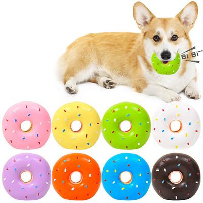 Giocattolo per Cani Ciambella Squeaky Lattice Ciambella Giocattolo da Masticare per Cani Giocattolo Interattivo per l'Addestramento del Cane per Giochi di Riporto all'Aperto Pulizia dei Denti