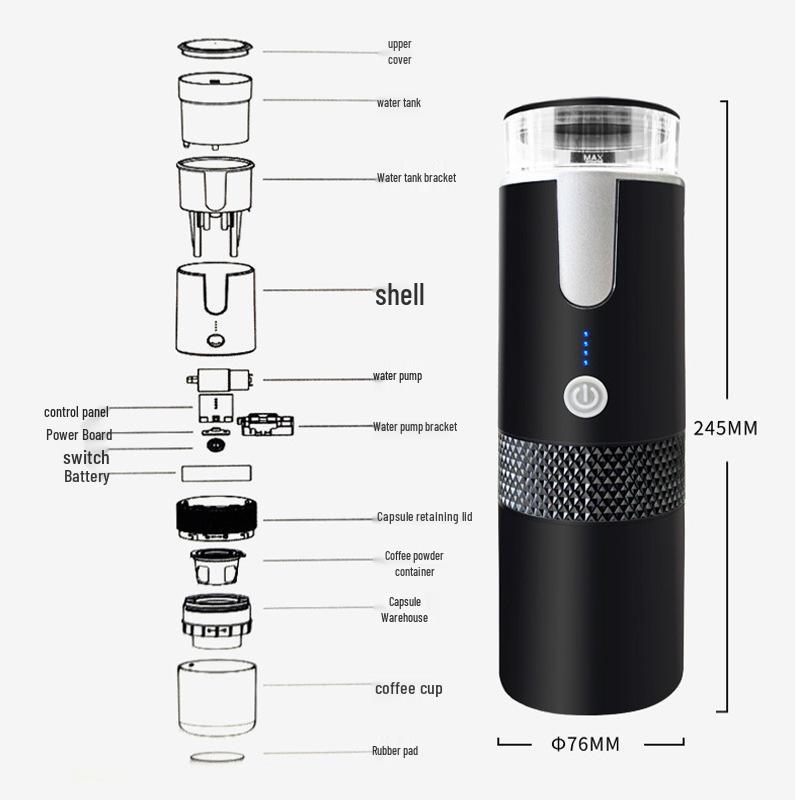 Portable Wireless Auto K-Cup Coffee Maker for Outdoors