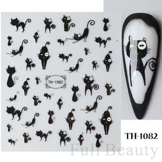 Nail Art Sticker Diablo Series European And American Halloween Laser Spider Scorpion Thin Fortitude Back Glue Nail Sticker