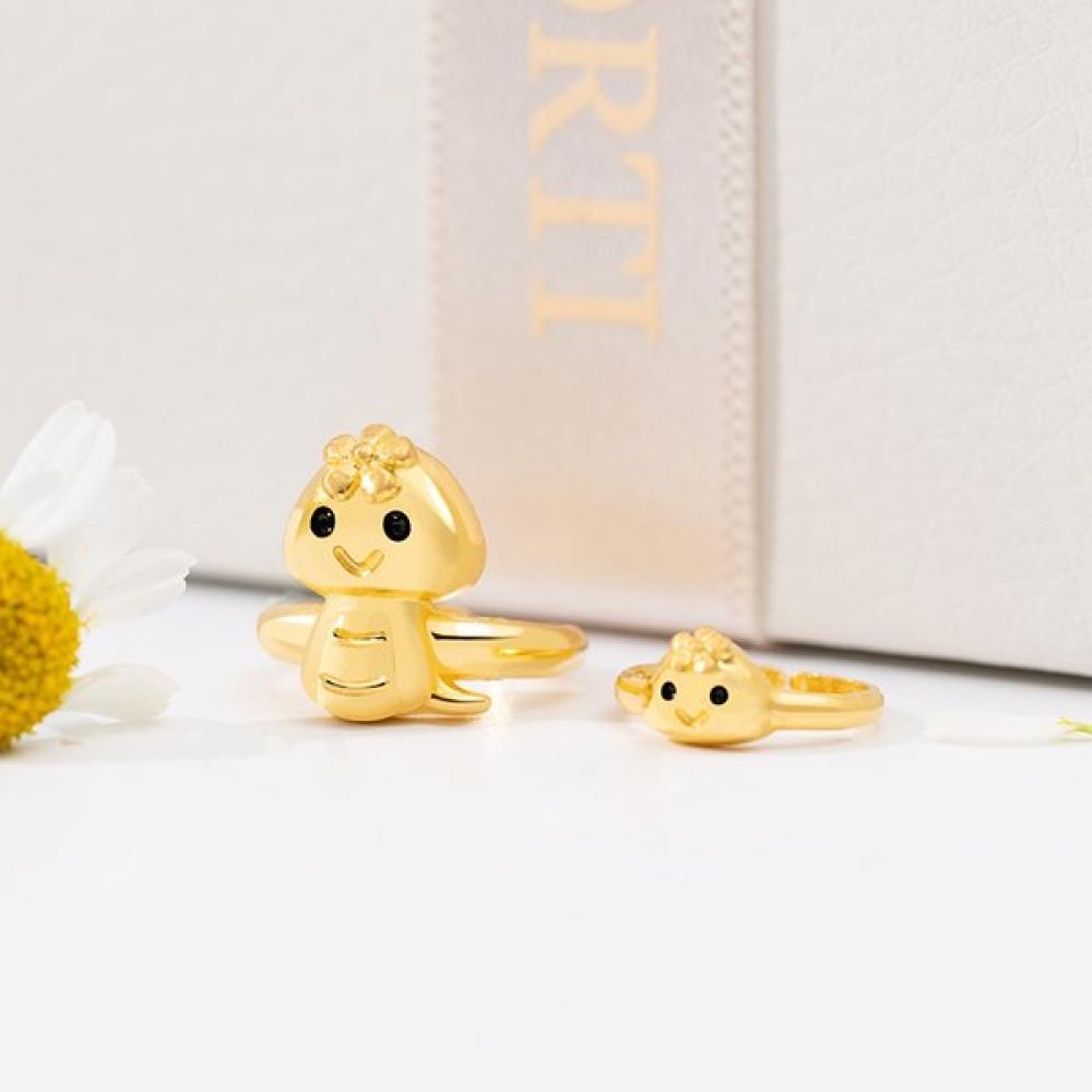 Porti 24k Gold 1g Snake Ring