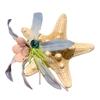 Hair Claw Starfish Artificial Flower Decor Anti-Slip Design Hair Clip Back Head Shark Hair Claw Holiday Travel Beach Hair Accessory