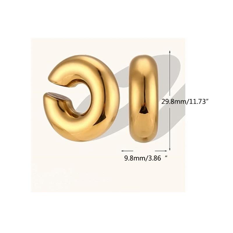 Non Piercing Ear Cuff Circle Ear Cuffs Stainless Steel Ear Clip Trendy Cuff Earrings Comfortable Design Ear Accessorirs