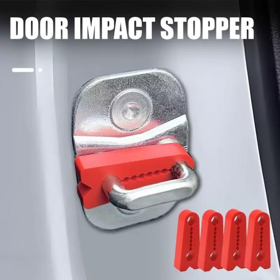 4Pcs Car Door Cushion Pads Silicone Anti-Rattle Shock Absorber for Vehicles Trucks Vibration Easy Clip-On Installation Car Door Impact Stopper