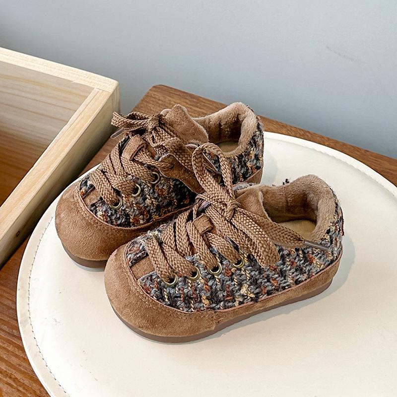 2025 Herbst/Winter Niedliche Koreanische Style Kinder Brotschuhe - Weiche, Bequeme, Haftende Baumwolle Freizeitschuhe für Jungen und Mädchen.