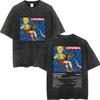 Vintage Gewaschen The Offspring Album Cover Grafik T-Shirts Punk Rock Stil Kurzarm T-Shirts Herren Damen Freizeit Mode T-Shirt