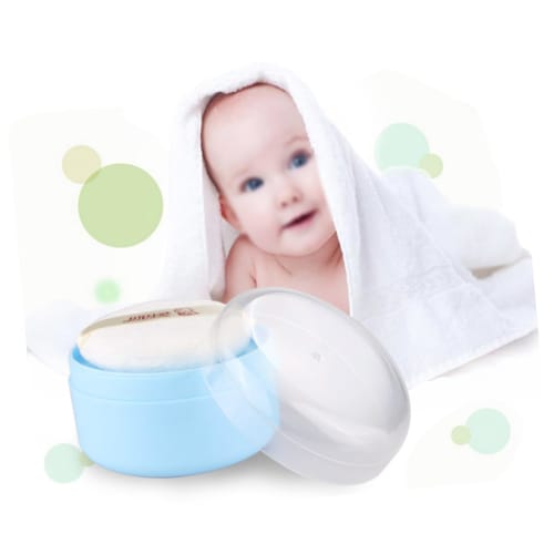 MOLUCKFU 2er-Pack Leere Körperpuderquasten-Dose mit Pudersieb und Verstellbarem Puderstreuer, Perfekt für Zuhause oder Reisen, Inklusive einer niedlichen Schwammpuderquaste