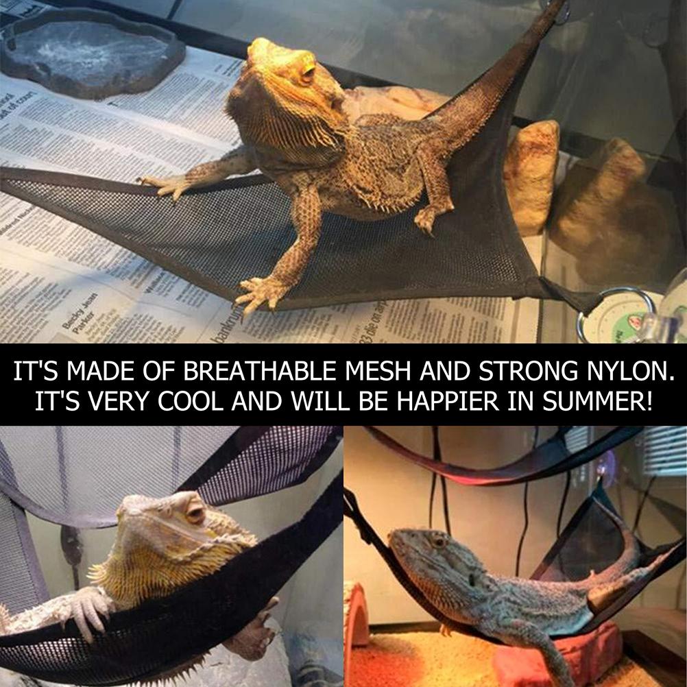 2PCS Bearded Dragon Lizard Hammock Triangle Reptile Hammock for Bearded Dragons Lizards Reptile