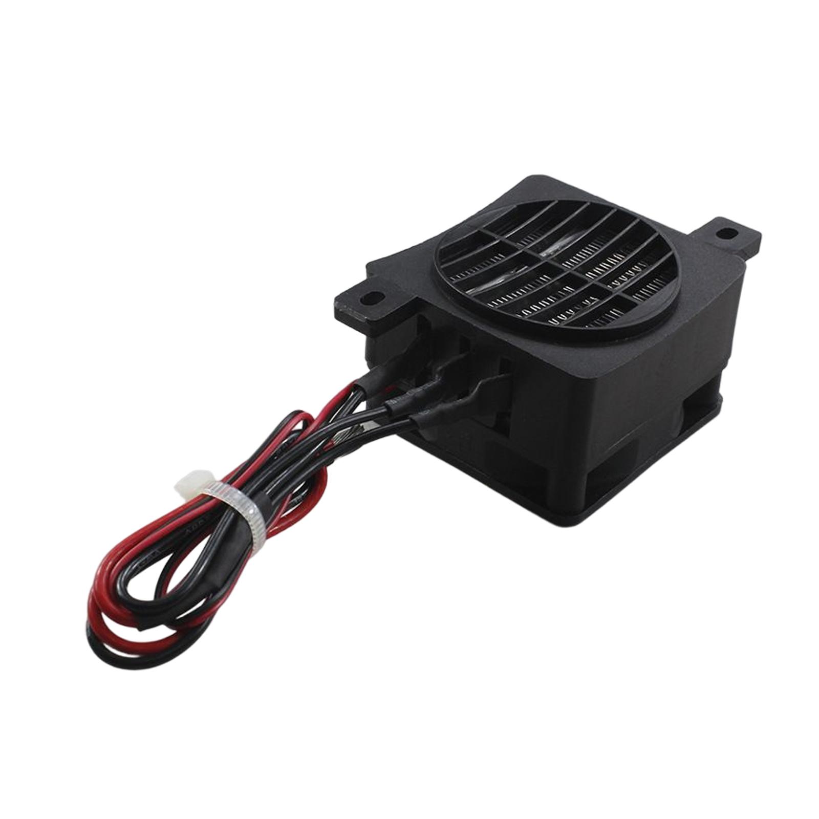 DC 12V 24V PTC Heating Element Adjustable Thermostat Overheat Protector Adjustable Mini Electric Heater Fan for Indoor Bedroom